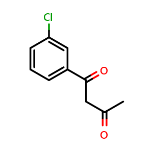 Chemical structure of 1-(3-Chlorophenyl)-1,3-butanedione , CAS 128486-09-9, AChemBlock P41819