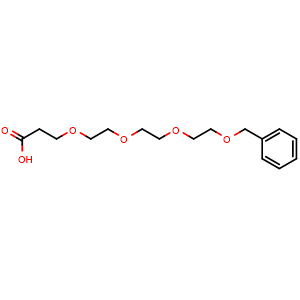 Chemical structure of BnO-PEG3-CH2CH2COOH , CAS 127457-64-1, AChemBlock P41838