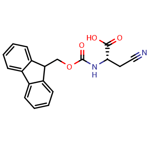 Chemical structure of 3-Cyano-N-Fmoc-L-alanine , CAS 127273-06-7, AChemBlock P41851