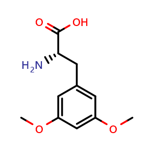 Chemical structure of 3,5-Dimethoxy-L-phenylalanine , CAS 1272724-15-8, AChemBlock P41853