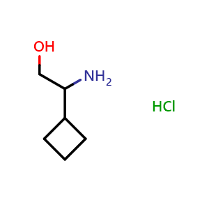 Chemical structure of b-Amino-cyclobutaneethanol hydrochloride , CAS 1270372-26-3, AChemBlock P41858