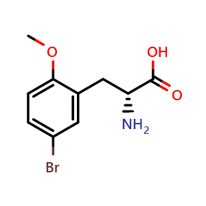 Chemical structure of 5-Bromo-2-methoxy-D-phenylalanine , CAS 1270185-65-3, AChemBlock P41864
