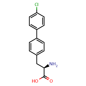 Chemical structure of 4-(4-Chlorophenyl)-D-phenylalanine , CAS 1270161-86-8, AChemBlock P41865