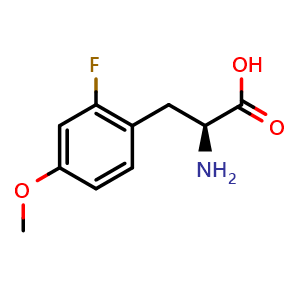 Chemical structure of 2-Fluoro-O-methyl-L-tyrosine , CAS 1270093-02-1, AChemBlock P41870