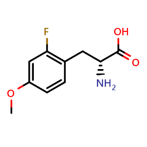 Chemical structure of 2-Fluoro-O-methyl-D-tyrosine , CAS 1269809-79-1, AChemBlock P41878