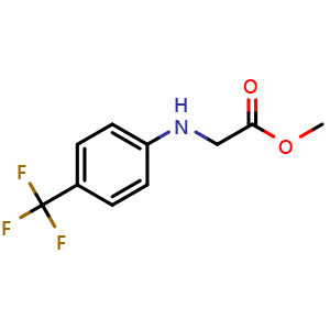 Chemical structure of N-(4-Trifluoromethylphenyl)glycine methyl ester , CAS 126689-82-5, AChemBlock P41892