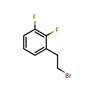 Chemical structure of 2,3-Difluorophenethyl bromide , CAS 126163-29-9, AChemBlock P41924