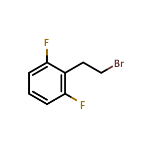 Chemical structure of 2,6-Difluorophenethyl bromide , CAS 1260790-92-8, AChemBlock P41930