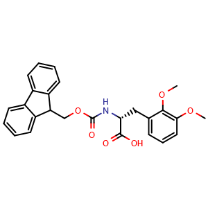 Chemical structure of N-Fmoc-2,3-dimethoxy-D-phenylalanine , CAS 1260618-81-2, AChemBlock P41934
