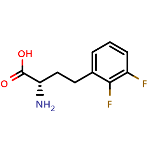 Chemical structure of 2,3-Difluoro-L-homophenylalanine , CAS 1260616-60-1, AChemBlock P41940