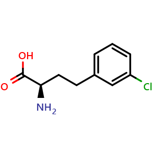 Chemical structure of (R)-3-Chloro-homophenylalanine , CAS 1260614-60-5, AChemBlock P41948