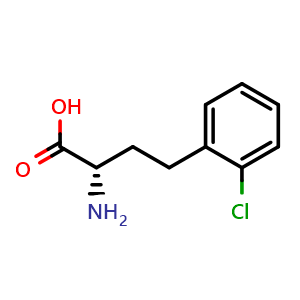 Chemical structure of (S)-a-Amino-2-chloro-benzenebutanoic acid , CAS 1260611-09-3, AChemBlock P41952