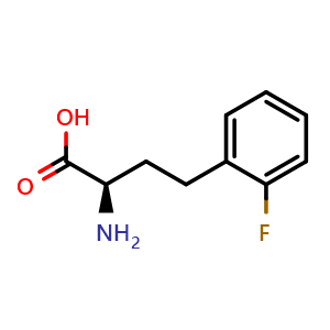 Chemical structure of 2-Fluoro-D-homophenylalanine , CAS 1260606-28-7, AChemBlock P41967