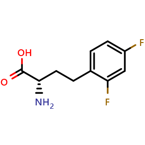 Chemical structure of 2,4-Difluoro-L-homophenylalanine , CAS 1260593-30-3, AChemBlock P41980
