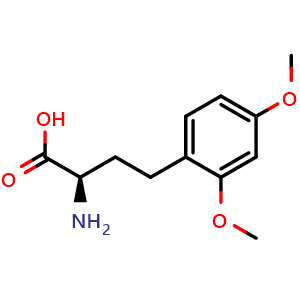 Chemical structure of 2,4-Dimethoxy-D-homophenylalanine , CAS 1260592-42-4, AChemBlock P41984