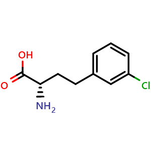 Chemical structure of (S)-a-Amino-3-chloro-benzenebutanoic acid , CAS 1260590-15-5, AChemBlock P41989