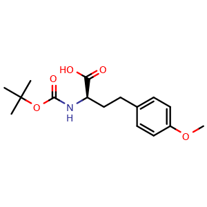 Chemical structure of N-Boc-4-methoxy-D-homophenylalanine , CAS 1260589-40-9, AChemBlock P41993