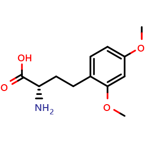 Chemical structure of 2,4-Dimethoxy-L-homophenylalanine , CAS 1260588-05-3, AChemBlock P41998