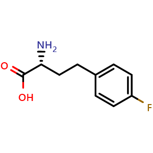 Chemical structure of (R)-4-Fluorohomophenylalanine , CAS 1260587-81-2, AChemBlock P41999