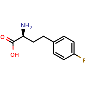 Chemical structure of (S)-4-Fluorohomophenylalanine , CAS 1260587-28-7, AChemBlock P42004