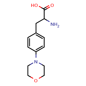 Chemical structure of 4-(4-Morpholinyl)-DL-phenylalanine , CAS 1259994-01-8, AChemBlock P42016