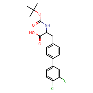 Chemical structure of Boc-4-(3,4-dichlorophenyl)-DL-phenylalanine , CAS 1259976-84-5, AChemBlock P42019