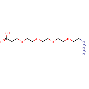 Chemical structure of N3-PEG4-CH2CH2COOH , CAS 1257063-35-6, AChemBlock P42035