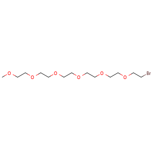 Chemical structure of mPEG6-Br , CAS 125562-29-0, AChemBlock P42043