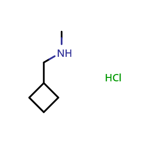 Chemical structure of N-Methyl-cyclobutanemethanamine hydrochloride , CAS 1251925-47-9, AChemBlock P42057