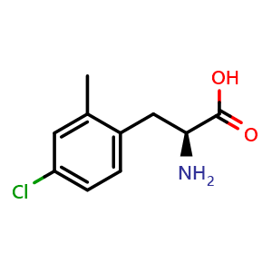 Chemical structure of 4-Chloro-2-methyl-L-phenylalanine , CAS 1241680-22-7, AChemBlock P42103