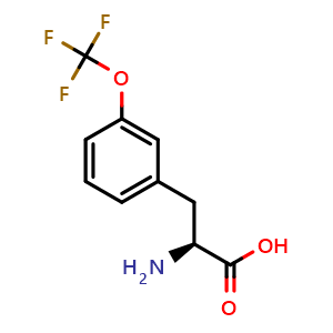 Chemical structure of 3-(Trifluoromethoxy)-L-phenylalanine , CAS 1241678-35-2, AChemBlock P42104