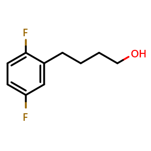 Chemical structure of 2,5-Difluoro-benzenebutanol , CAS 1225768-50-2, AChemBlock P42166