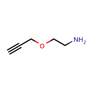 Chemical structure of 2-(2-Propyn-1-yloxy)ethanamine , CAS 122116-12-5, AChemBlock P42183