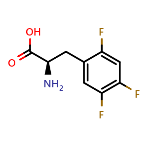 Chemical structure of 2,4,5-Trifluoro-D-phenylalanine , CAS 1217601-63-2, AChemBlock P42228