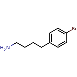 Chemical structure of 4-Bromo-benzenebutanamine , CAS 1215926-90-1, AChemBlock P42241