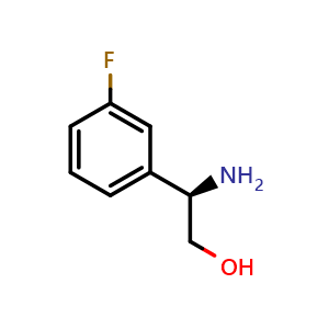 Chemical structure of (R)-b-Amino-3-fluoro-benzeneethanol , CAS 1213968-04-7, AChemBlock P42255