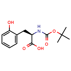 Chemical structure of Boc-2-hydroxy-D-phenylalanine , CAS 1213668-39-3, AChemBlock P42259