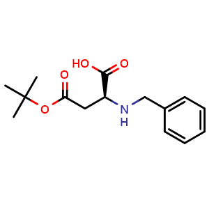 Chemical structure of N-Benzyl-L-aspartic acid 4-tert-butyl ester , CAS 1212111-82-4, AChemBlock P42277