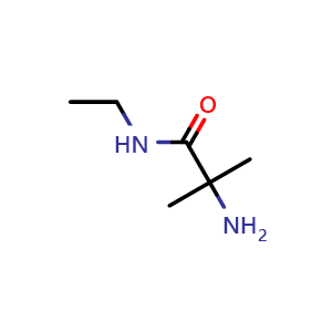 Chemical structure of 2-Amino-N-ethyl-2-methyl-propanamide , CAS 1211543-32-6, AChemBlock P42279