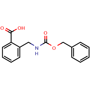 Chemical structure of [2-(Cbz-amino)methyl]-benzoic acid , CAS 120916-49-6, AChemBlock P42288