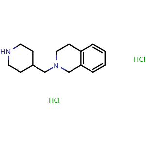 Chemical structure of 2-(4-Piperidylmethyl)-3,4-dihydro-1H-isoquinoline , CAS 120848-56-8, AChemBlock P42291