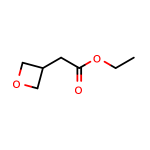 Chemical structure of 3-Oxetaneacetic acid ethyl ester , CAS 1207175-04-9, AChemBlock P42298