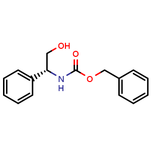 Chemical structure of Cbz-(R)-2-phenylglycinol , CAS 120666-53-7, AChemBlock P42301