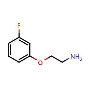 Chemical structure of 2-(3-Fluorophenoxy)ethanamine , CAS 120351-93-1, AChemBlock P42322