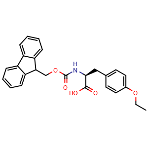 Chemical structure of O-Ethyl-N-Fmoc-L-tyrosine , CAS 119894-20-1, AChemBlock P42343
