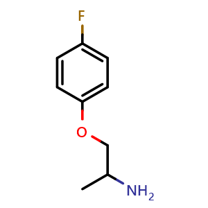 Chemical structure of 1-(4-Fluorophenoxy)-2-propanamine , CAS 1193389-16-0, AChemBlock P42374