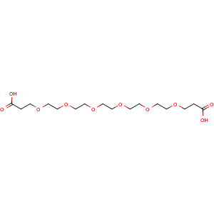 Chemical structure of HOOCCH2CH2O-PEG5-CH2CH2COOH , CAS 119189-70-7, AChemBlock P42380