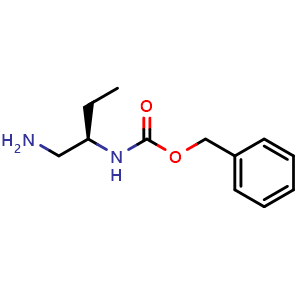 Chemical structure of 2-N-Cbz-(R)-butane-1,2-diamine , CAS 1188405-50-6, AChemBlock P42393