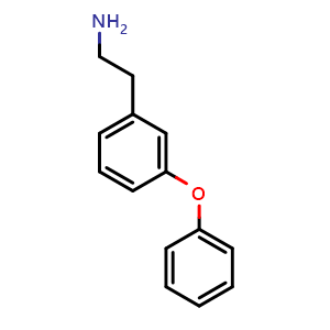 Chemical structure of 3-Phenoxybenzeneethanamine , CAS 118468-17-0, AChemBlock P42426
