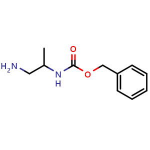 Chemical structure of 2-N-Cbz-propane-1,2-diamine , CAS 1179533-31-3, AChemBlock P42445